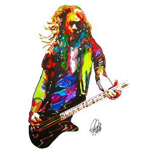 Rex Brown Pantera Bass Guitar Heavy Metal Music Poster Print Wall Art 18x24